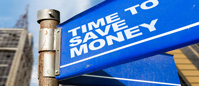 sign says time to save money